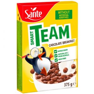 Breakfast cereal Smart Team chocolate balls 375g Sante